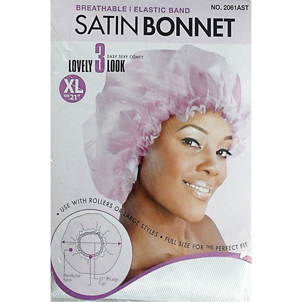 MAGIC SATIN BONNET ASSORTED (1X12pcs PACK)