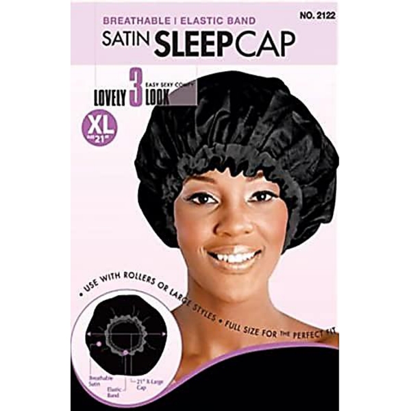 SATIN SLEEP CAP (1X12pcs PACK)