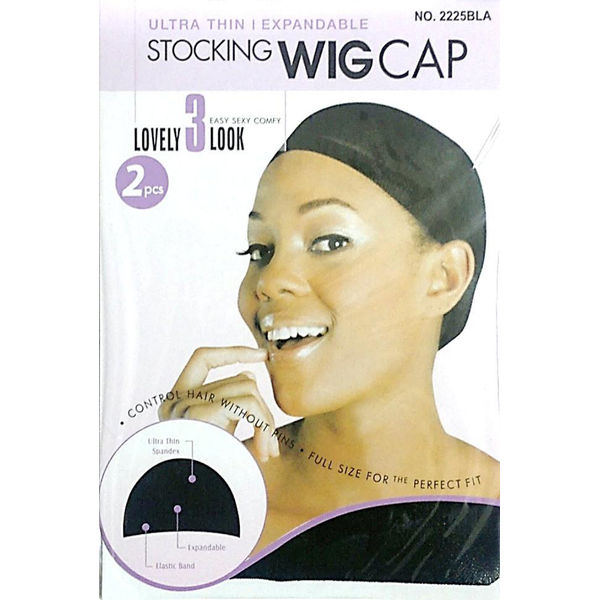 MAGIC STOCKING WIG CAP BLACK (1X12pcs PACK)