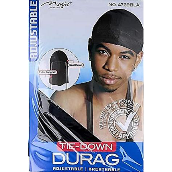 MAGIC ADJUSTABLE TIE-DOWN DURAG (1X12pcs PACK)