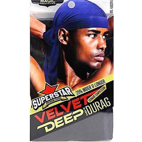 SILKY METALLIC DURAG NAVY (1X12pcs PACK)