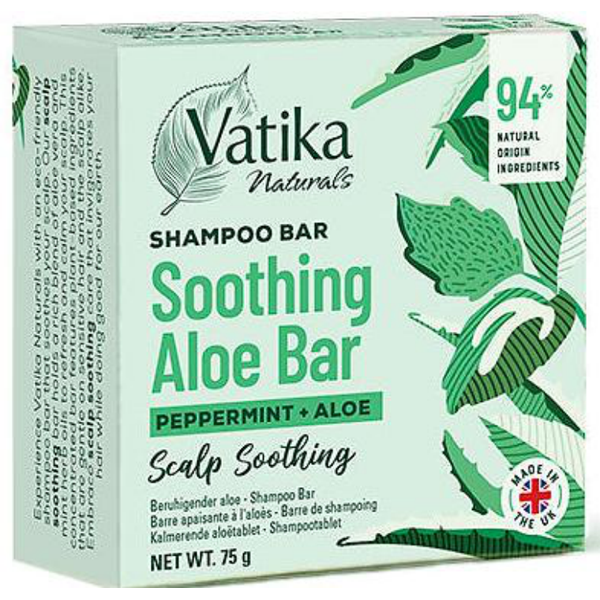 SOOTHING ALOE & PEPPERMINT SHAMPOO BAR 75g