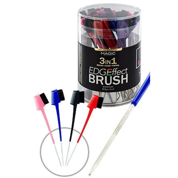 MAGIC 3 in 1 EDGE COMB & BRUSH MAGIC 3 in 1 EDGE COMB & BRUSH (12pcs PER PACK) #CB004 (24pcs PER JAR) #CB003