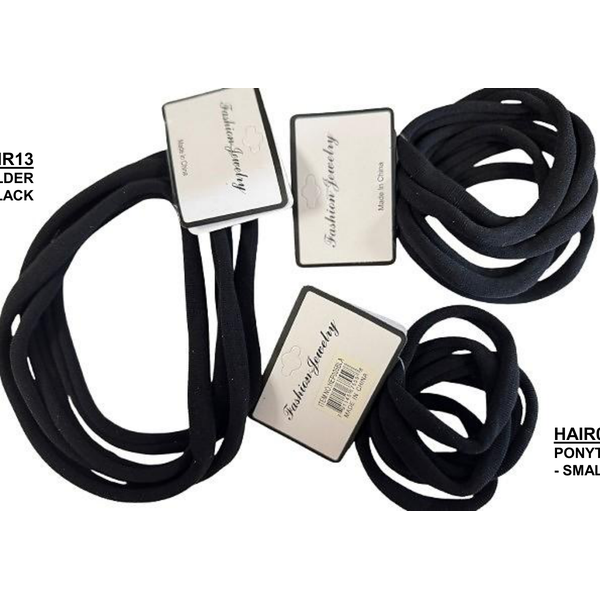 PONYTAIL HOLDER - SMALL* BLACK