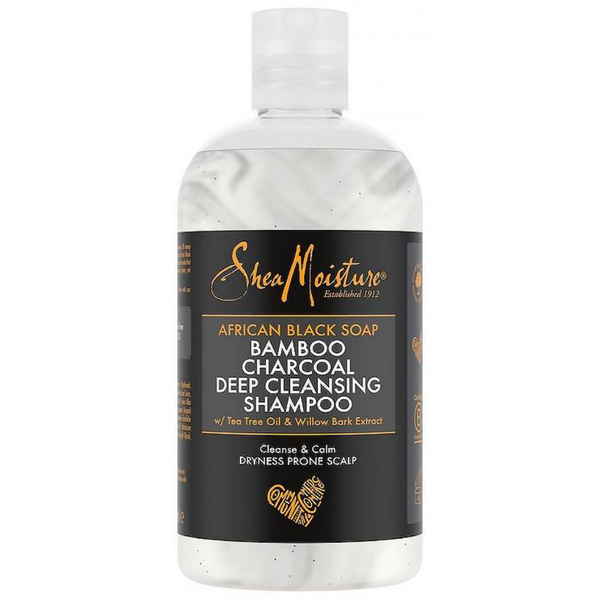 AFRICAN BLACK SOAP BAMBOO CHARCOAL DEEP CLEANSING SHAMPOO 13oz