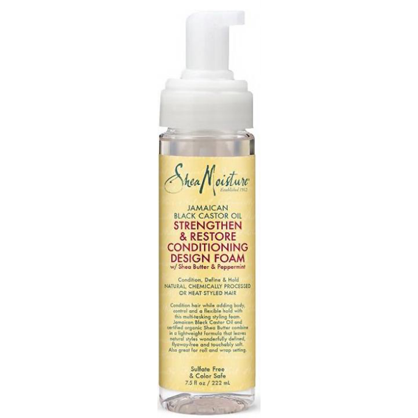 JAMAICAN BLACK CASTOR OIL DESIGN FOAM 7.5oz