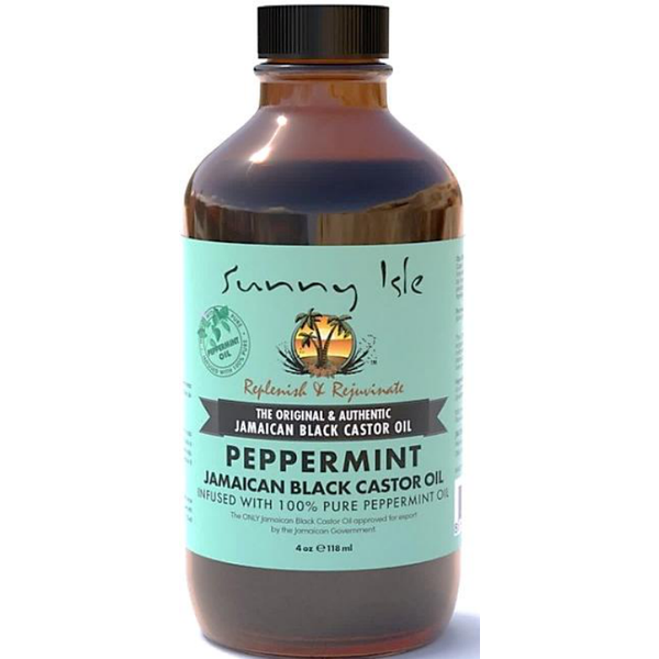 BLACK CASTOR OIL PEPPERMINT OIL 4oz